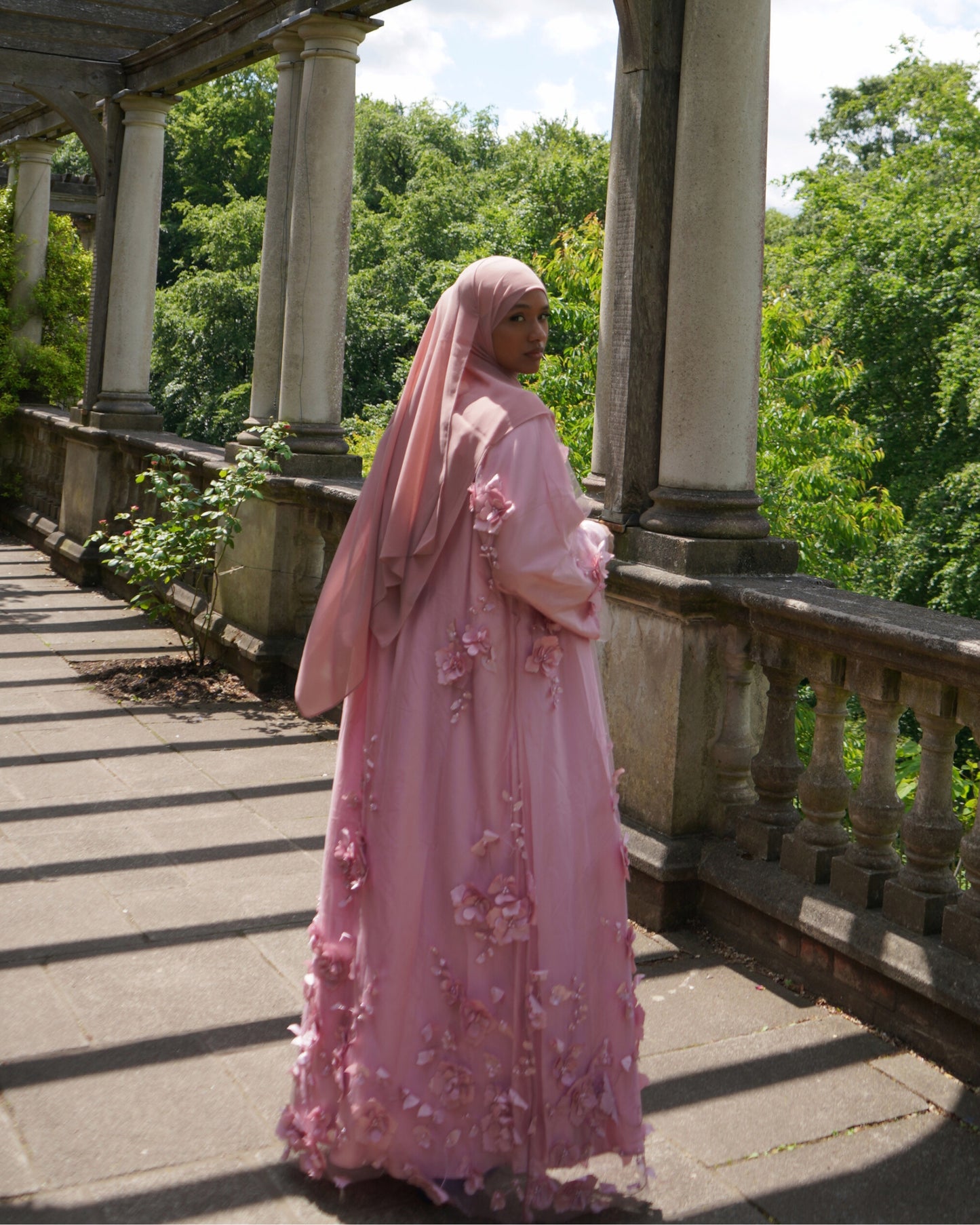 Rosewater - 3D Floral Abaya