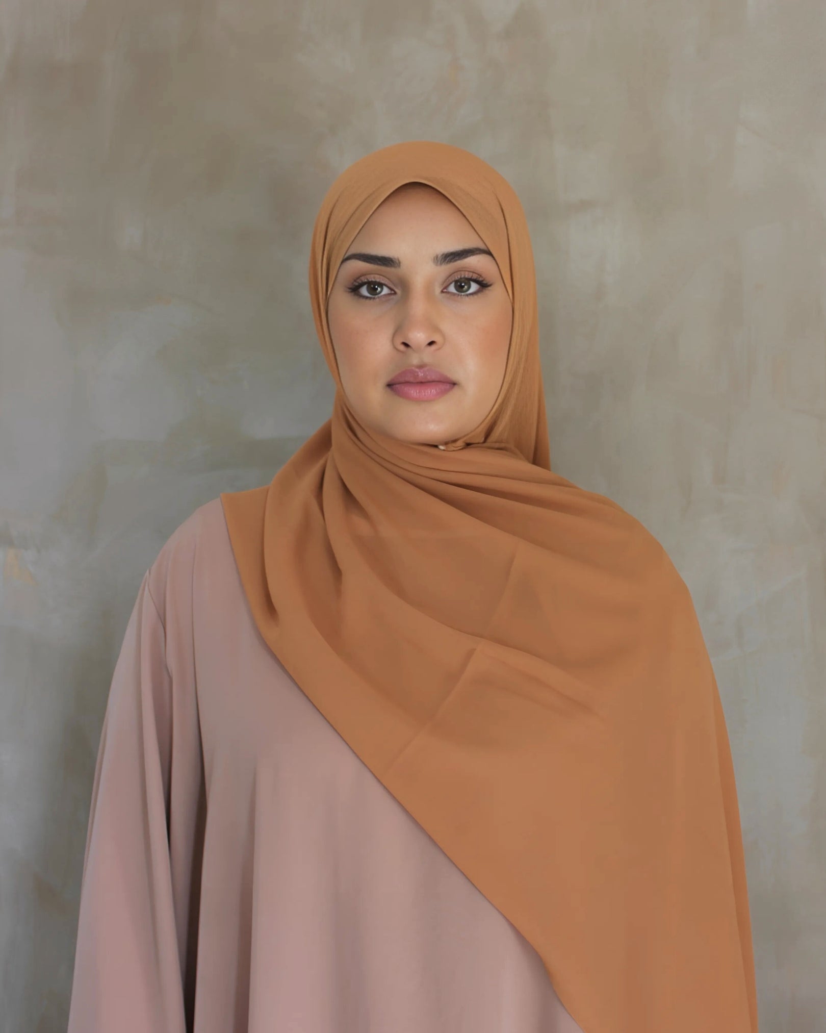 Tan Chiffon Hijab