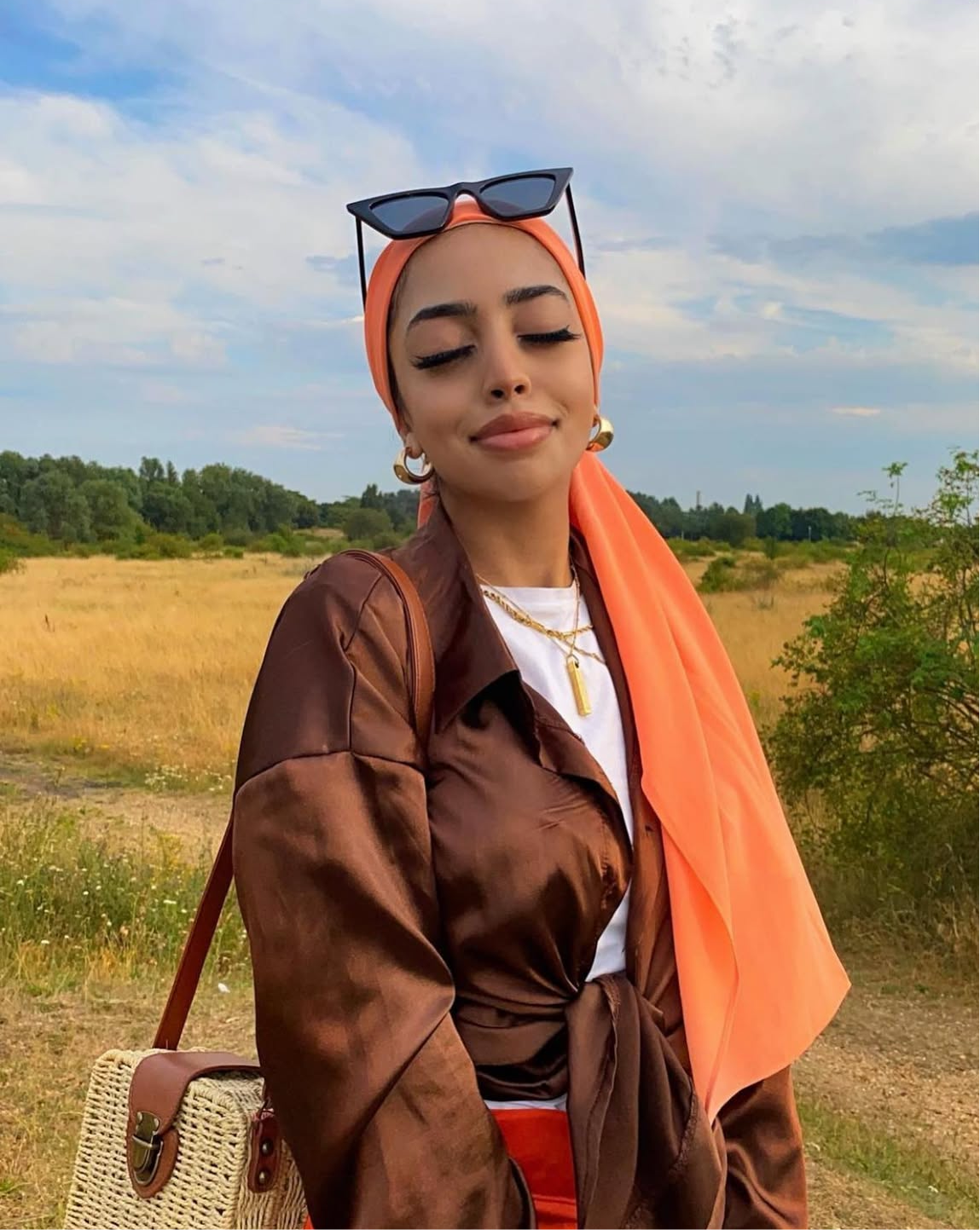 Coral Chiffon Hijab