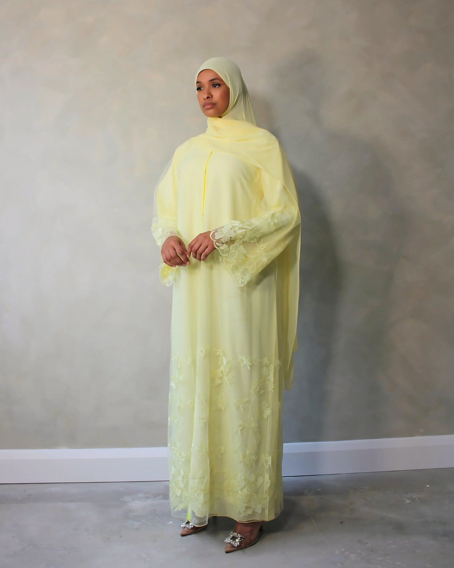 Mellow Bloom - Embroidered Net Kimono