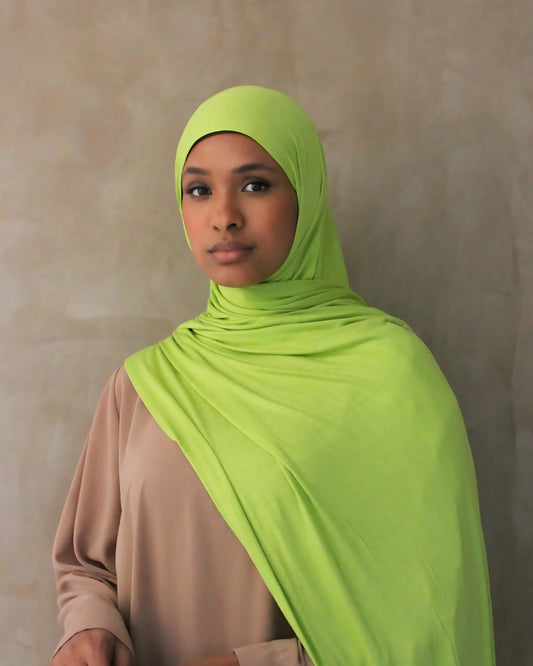 Lime Green Premium Jersey Hijab