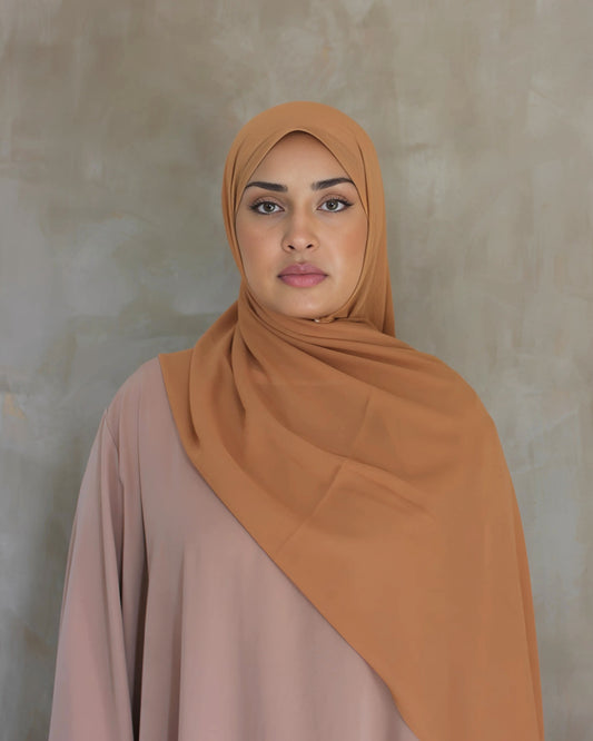 Tan Chiffon Hijab