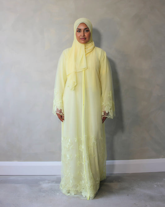 Mellow Bloom - Embroidered Net Kimono