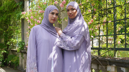 Amethyst - Embroidered Net Kimono