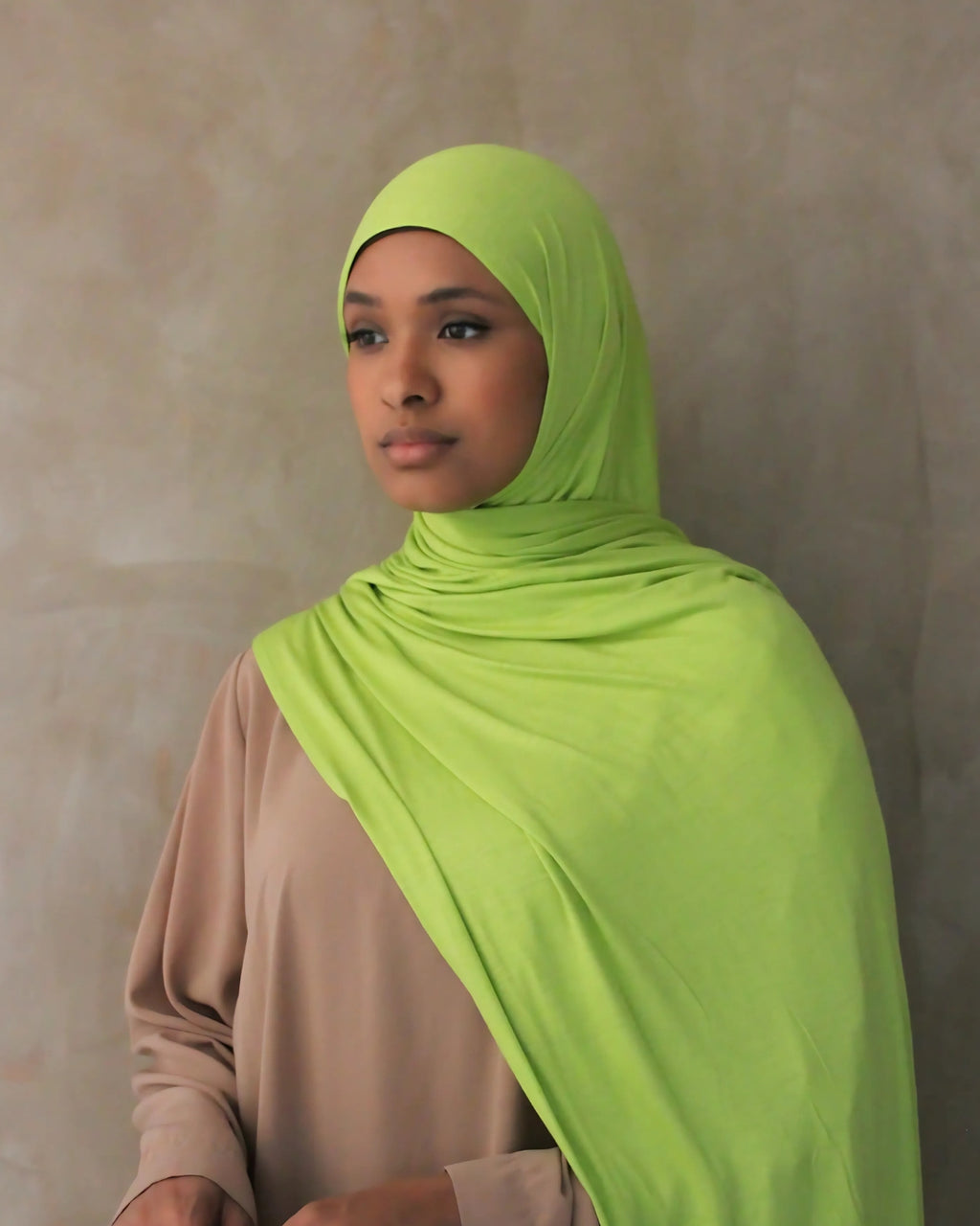 Lime Green Premium Jersey Hijab – HIJABI LONDON