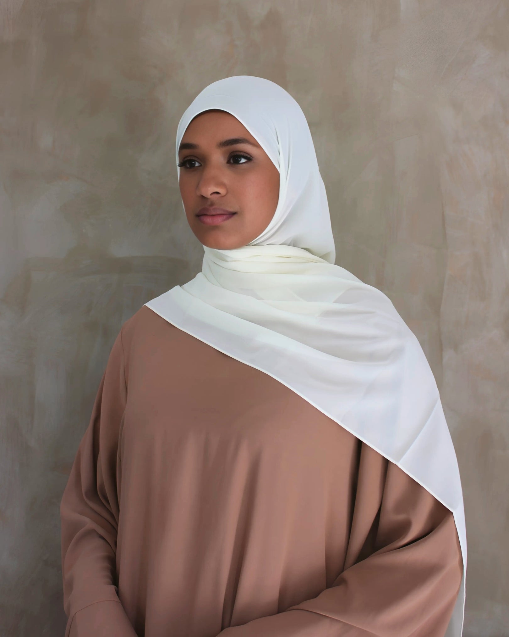 Ivory Chiffon Hijab