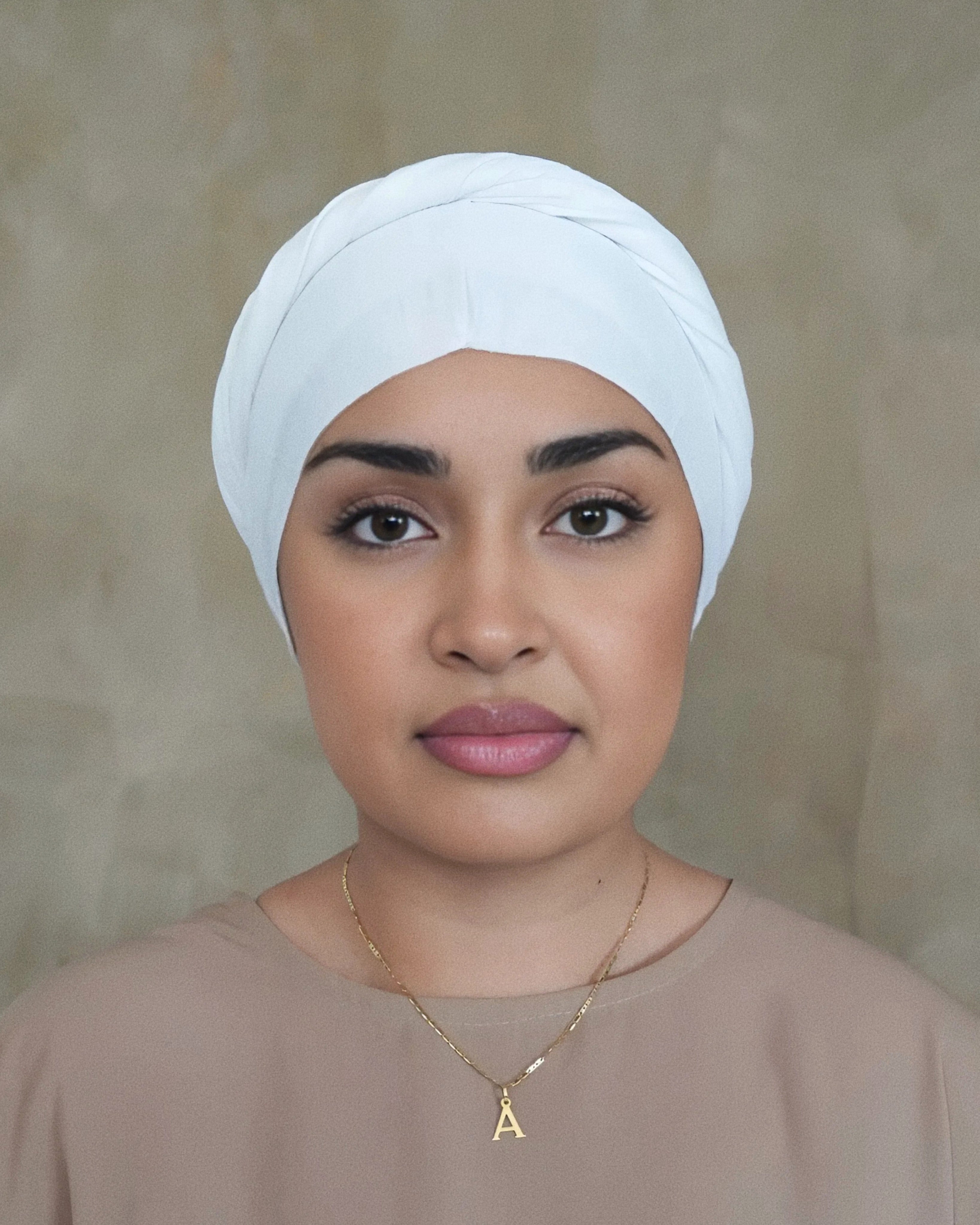 White Jersey Turban Wrap