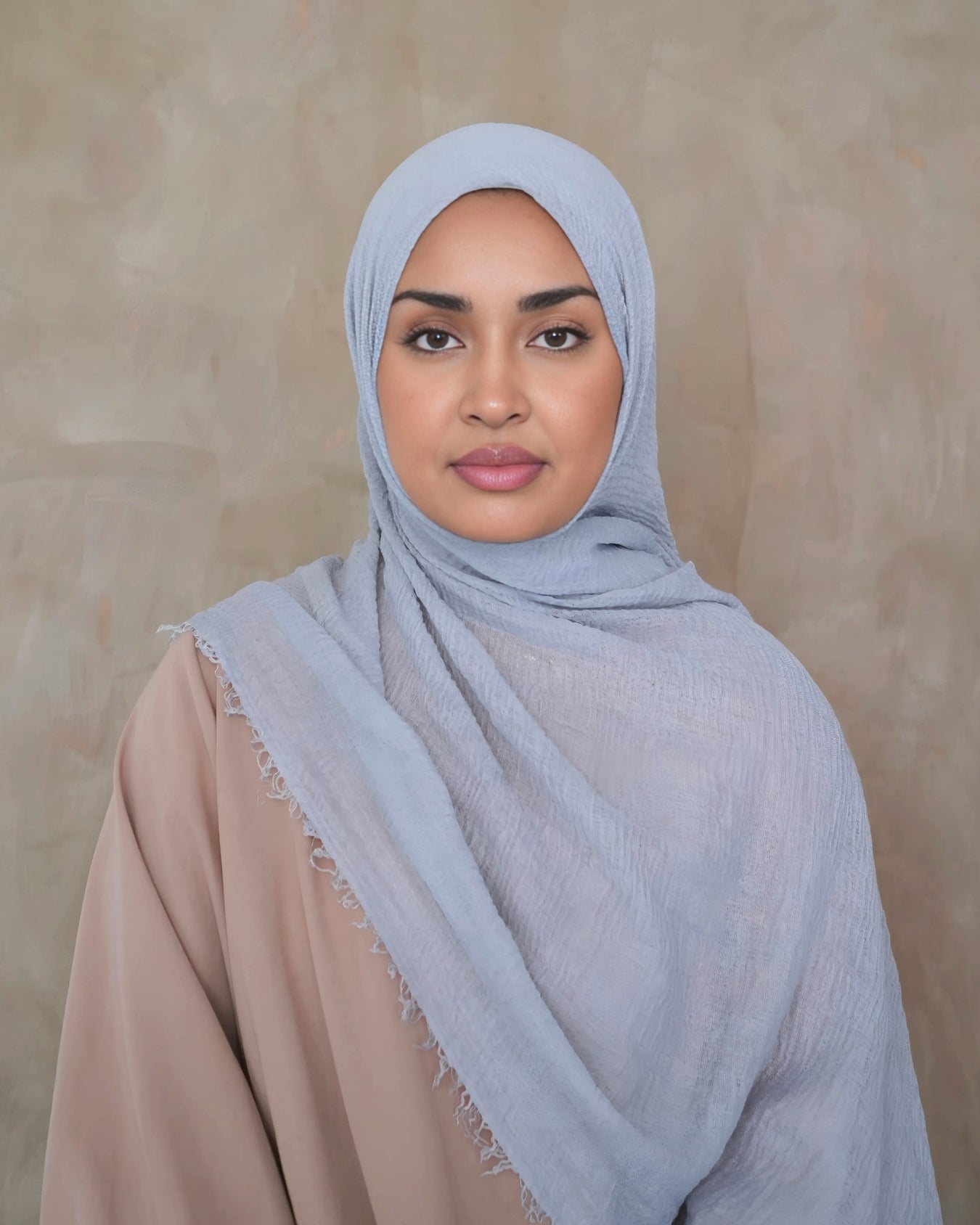 Silver Grey Crinkle Cotton Hijab