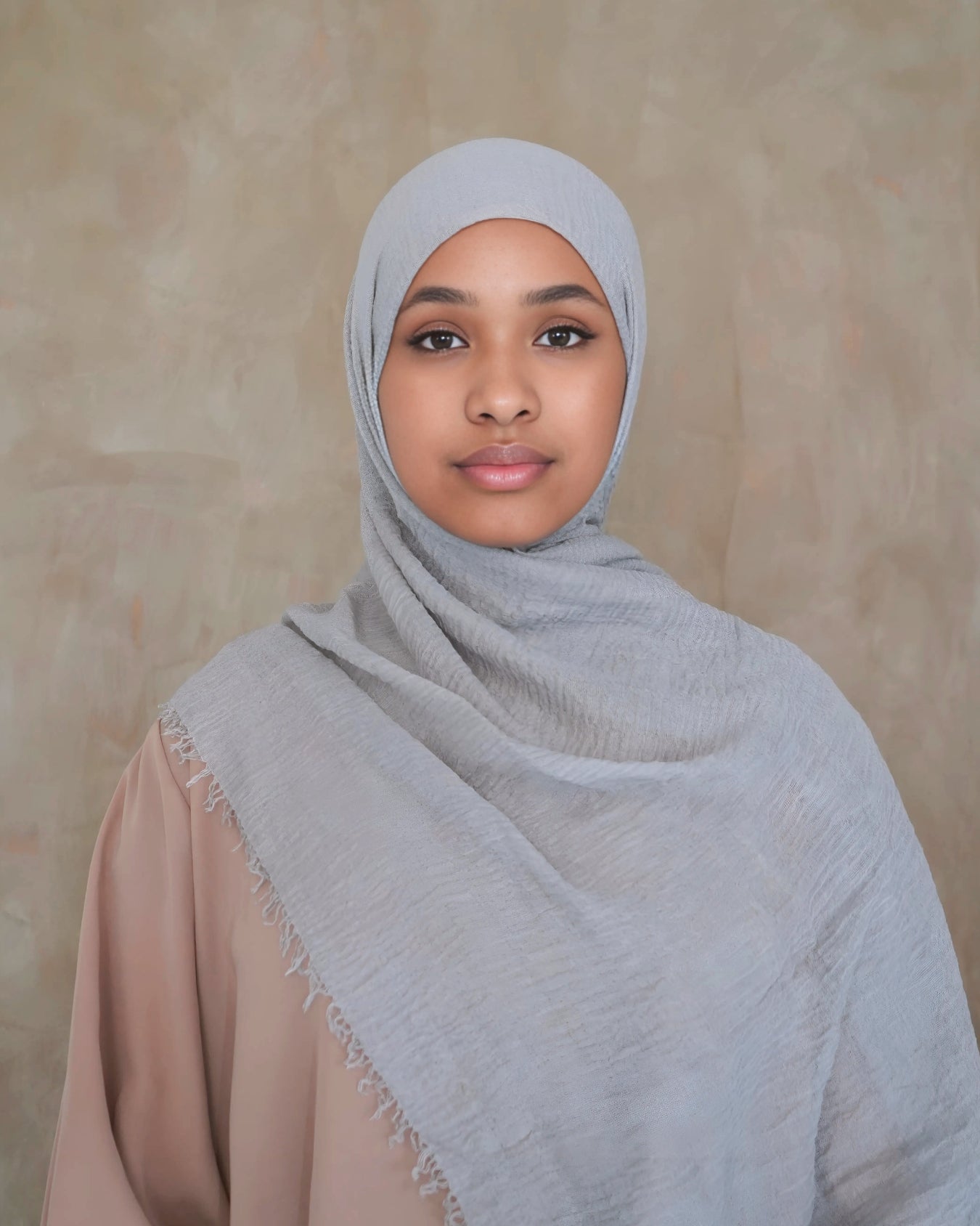 Light Grey Crinkle Cotton Hijab