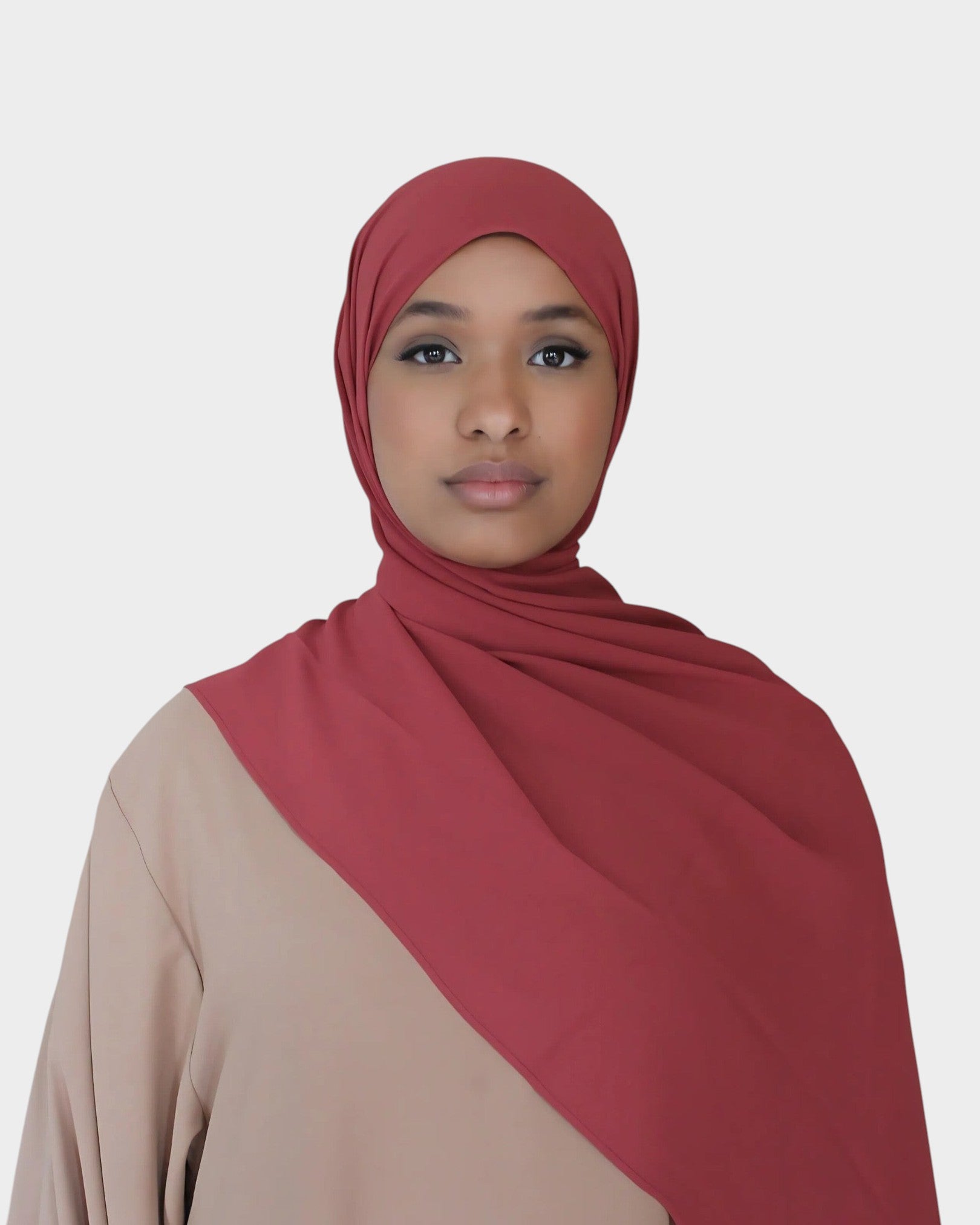 Rust Red Chiffon Hijab