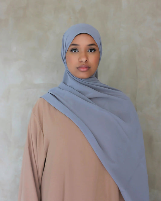 Medium Grey Chiffon Hijab