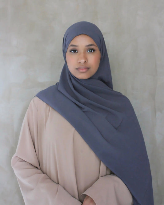 Slate Grey Chiffon Hijab