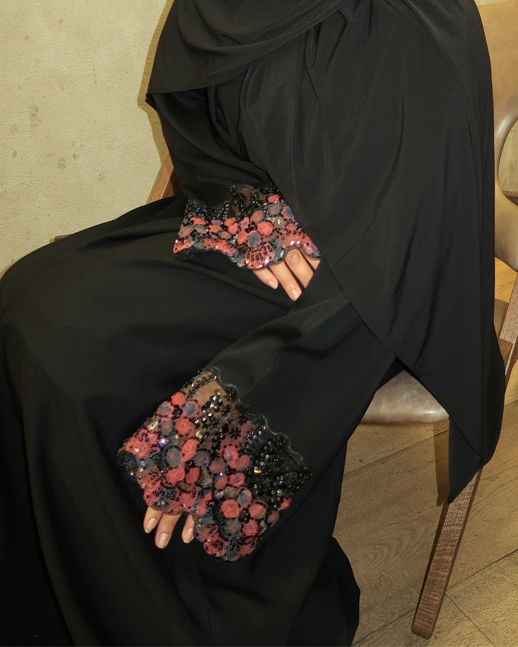 Luna - Embellished Sleeve Abaya