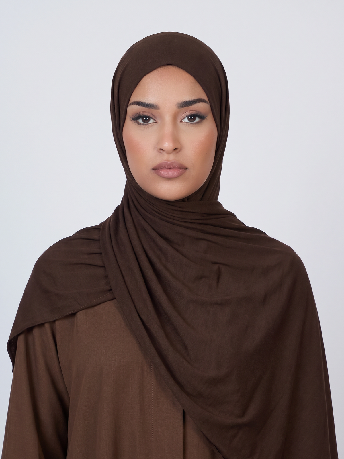 Brown Bamboo Jersey Hijab