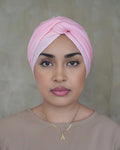 Salmon Jersey Turban Wrap