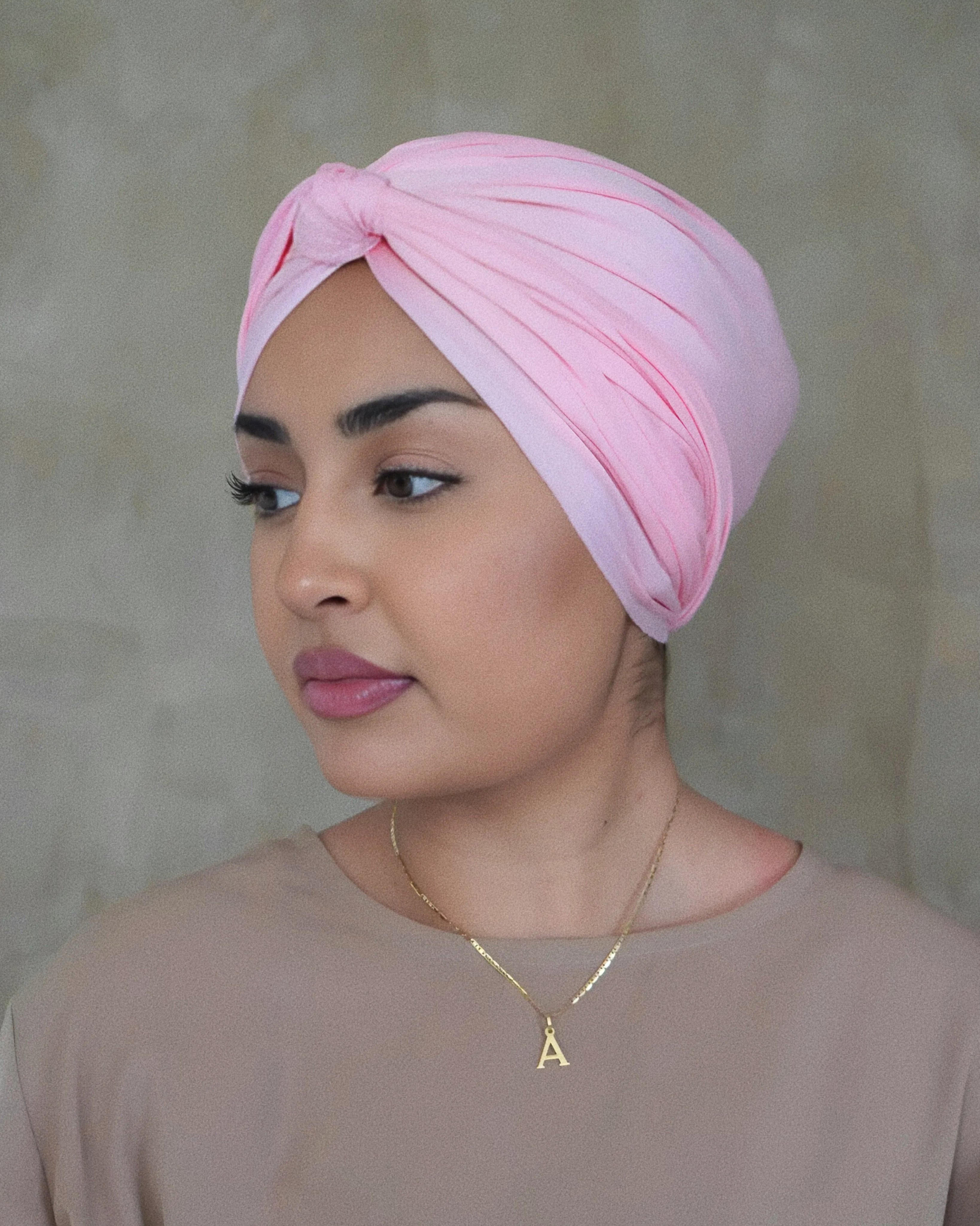 Salmon Jersey Turban Wrap