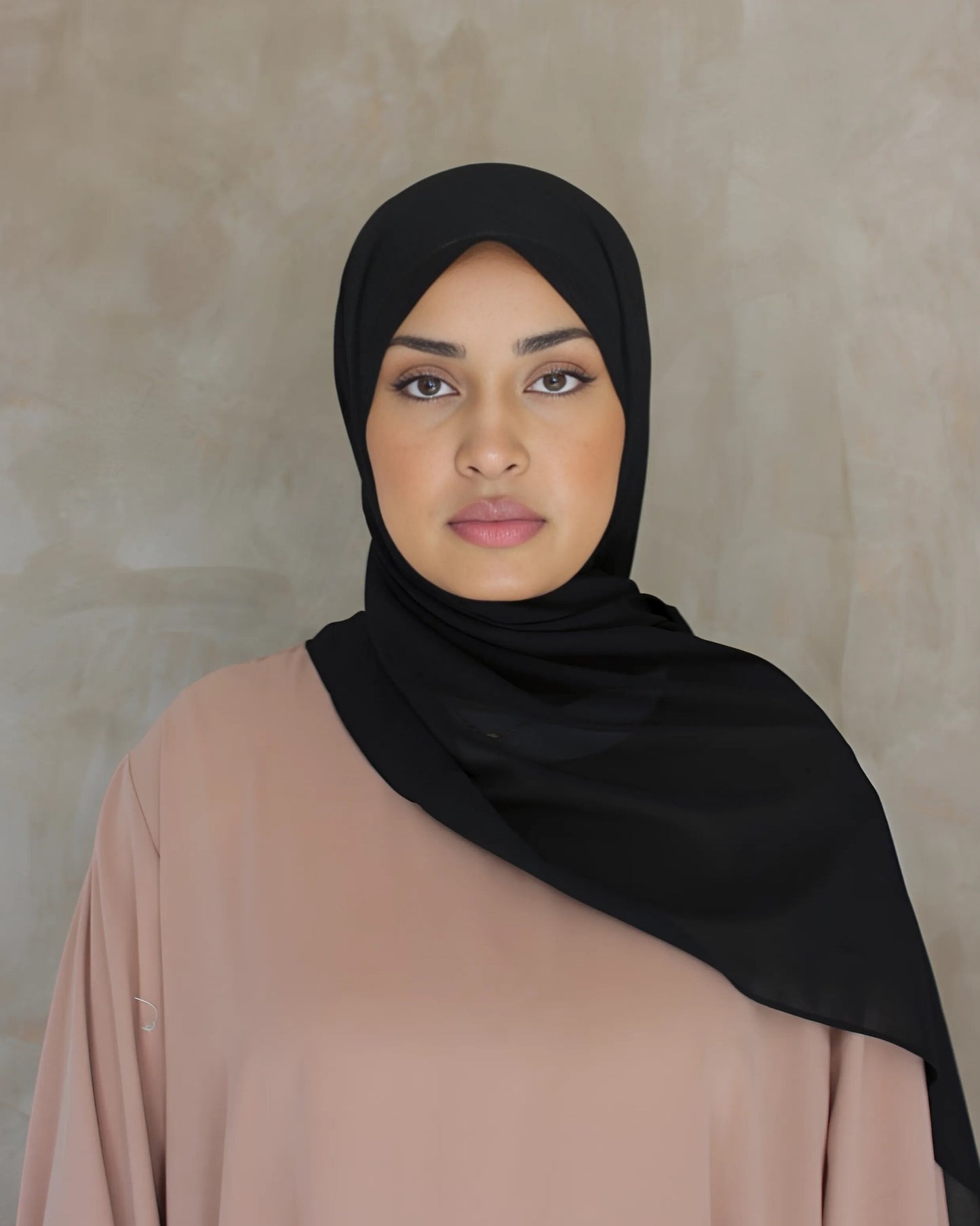 Black Chiffon Hijab