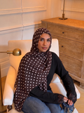 Brown Polka Dot Modal Hijab