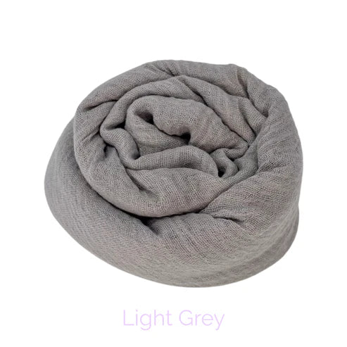Light Grey Crinkle Cotton Hijab