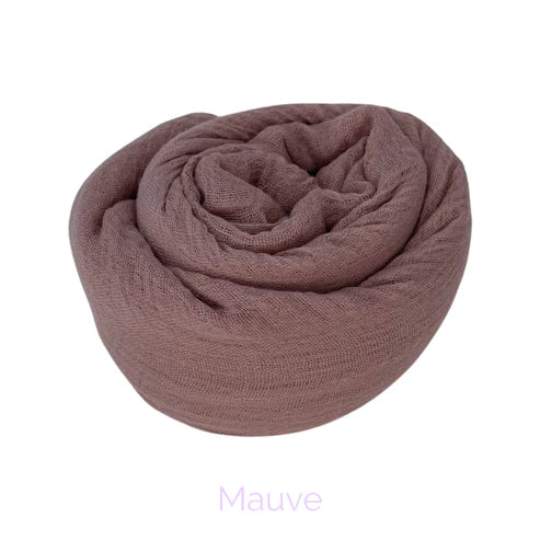 Mauve Crinkle Cotton Hijab