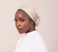 Nude Suede Turban Wrap