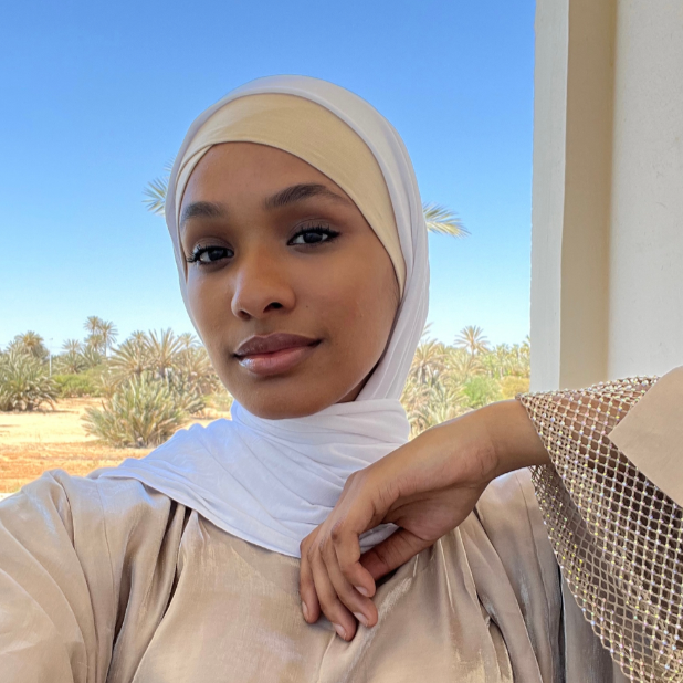 Beige Criss Cross Hijab Cap