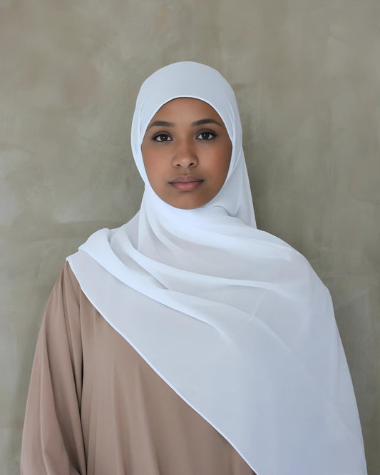 Snow White Chiffon Hijab