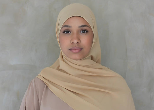 Cream Chiffon Hijab