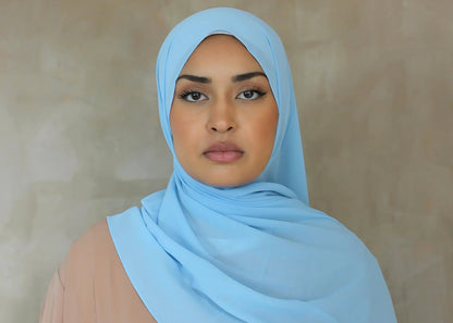 Baby Blue Chiffon Hijab