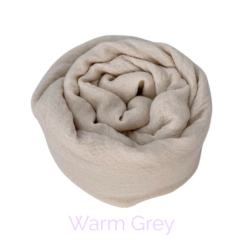 Warm Grey Crinkle Cotton Hijab