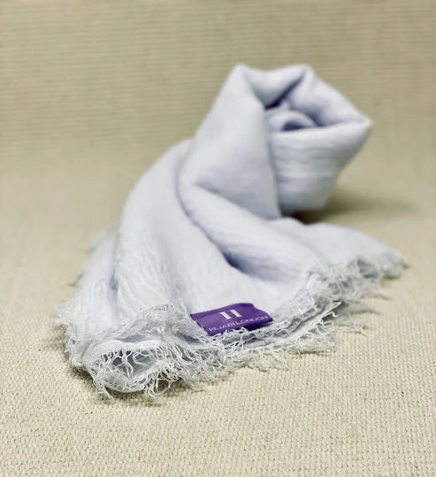 White Crinkle Cotton Hijab