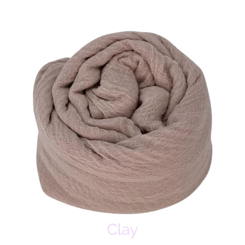 Clay Crinkle Cotton Hijab