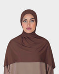HIJABI LONDON Chocolate Premium Jersey Hijab made from soft, breathable cotton with Lycra for a comfortable, stretchy fit.