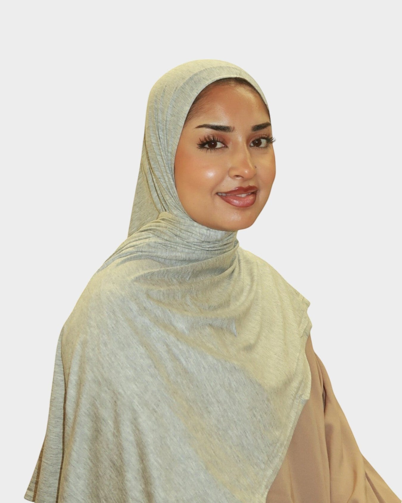 HIJABI LONDON Marl Grey Premium Jersey Hijab made from soft, breathable cotton with a hint of Lycra for stretch. Ideal for everyday wear.