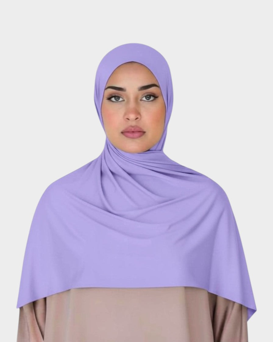 HIJABI LONDON taupe premium jersey cotton hijab with 5% Lycra for a comfortable, stretchy fit. Ideal for everyday wear.