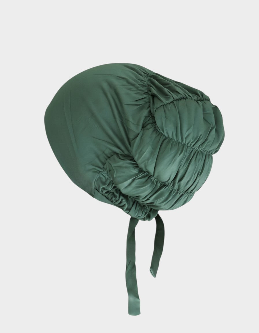 HIJABI LONDON Jade Modal Hijab with gathered detail and tie closure, made from soft, lightweight modal fabric.