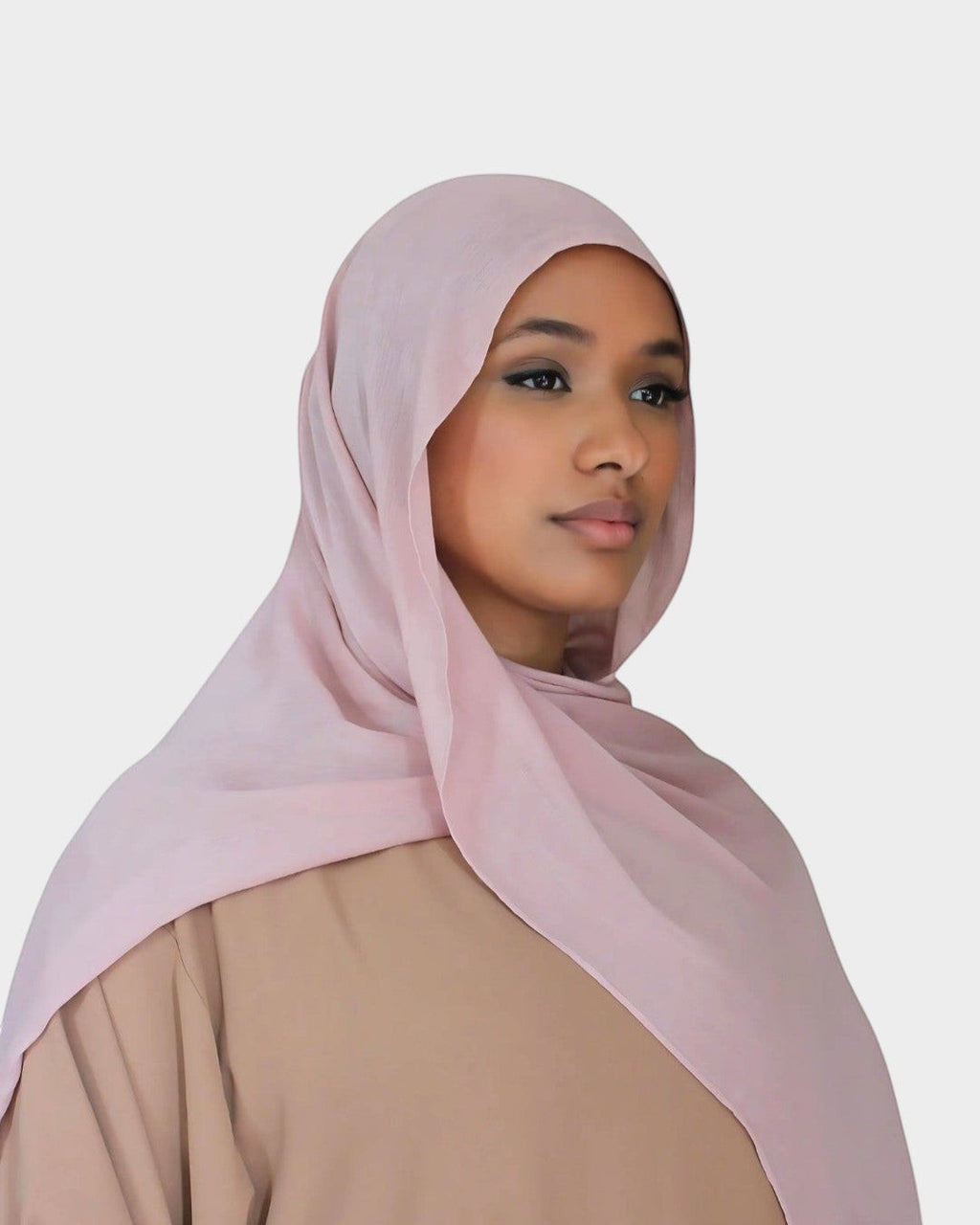 HIJABI LONDON light pink modal hijab, ultra-soft, lightweight, and breathable fabric for all-day comfort.