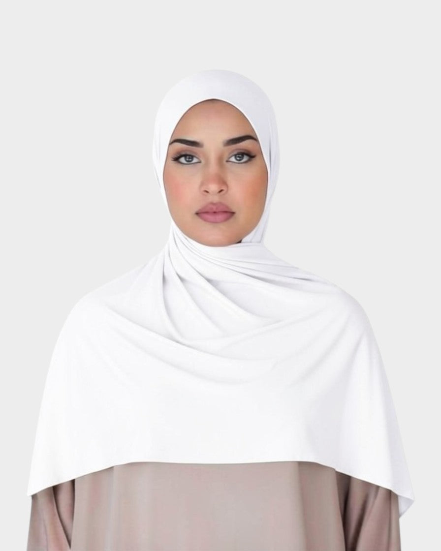 HIJABI LONDON taupe premium jersey cotton hijab with Lycra blend for a comfortable, stretchy fit. Ideal for everyday wear.