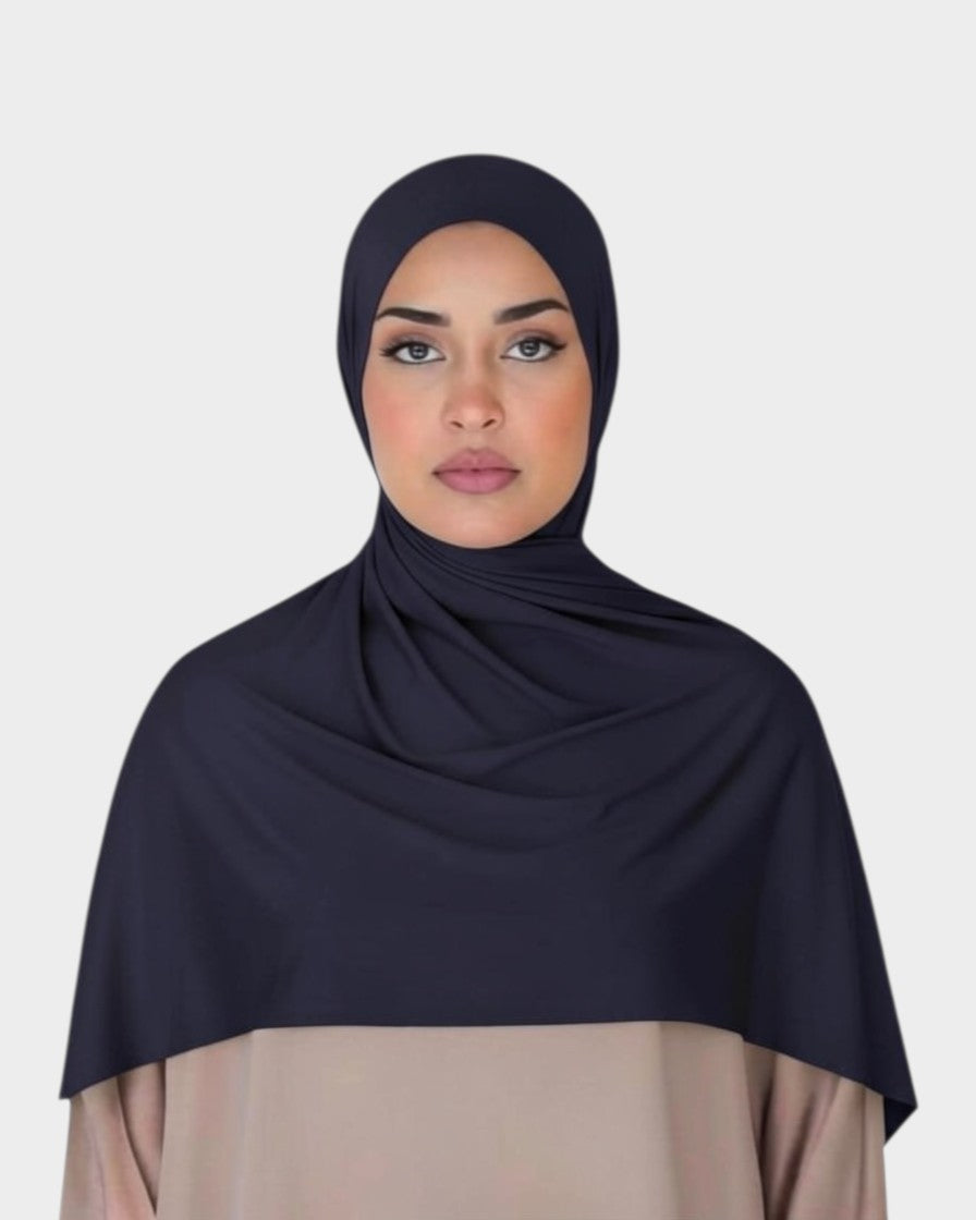 HIJABI LONDON taupe premium jersey cotton hijab with Lycra blend for stretch and comfort. Lightweight and breathable.