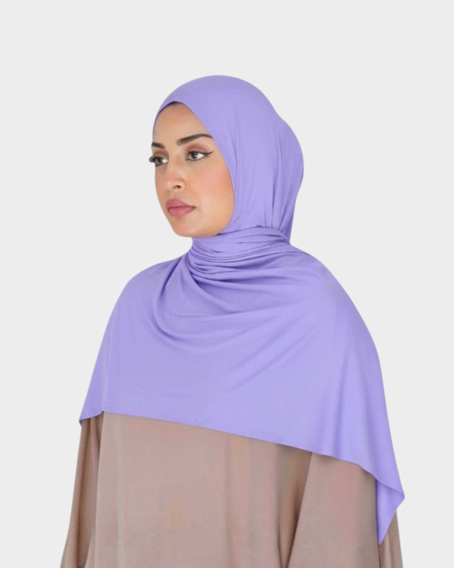 HIJABI LONDON taupe premium jersey cotton hijab with 5% Lycra for a comfortable, stretchy fit. Ideal for everyday wear.