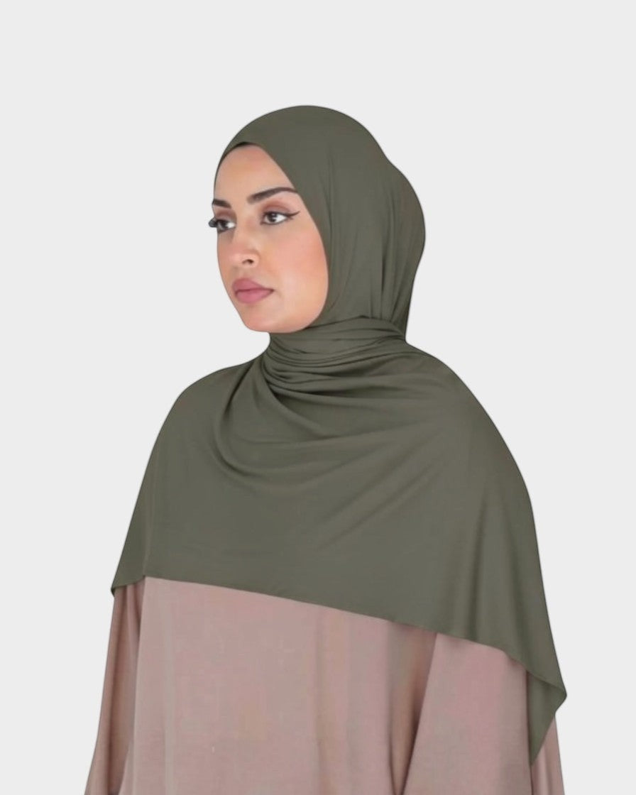 Khaki Premium Jersey Hijab