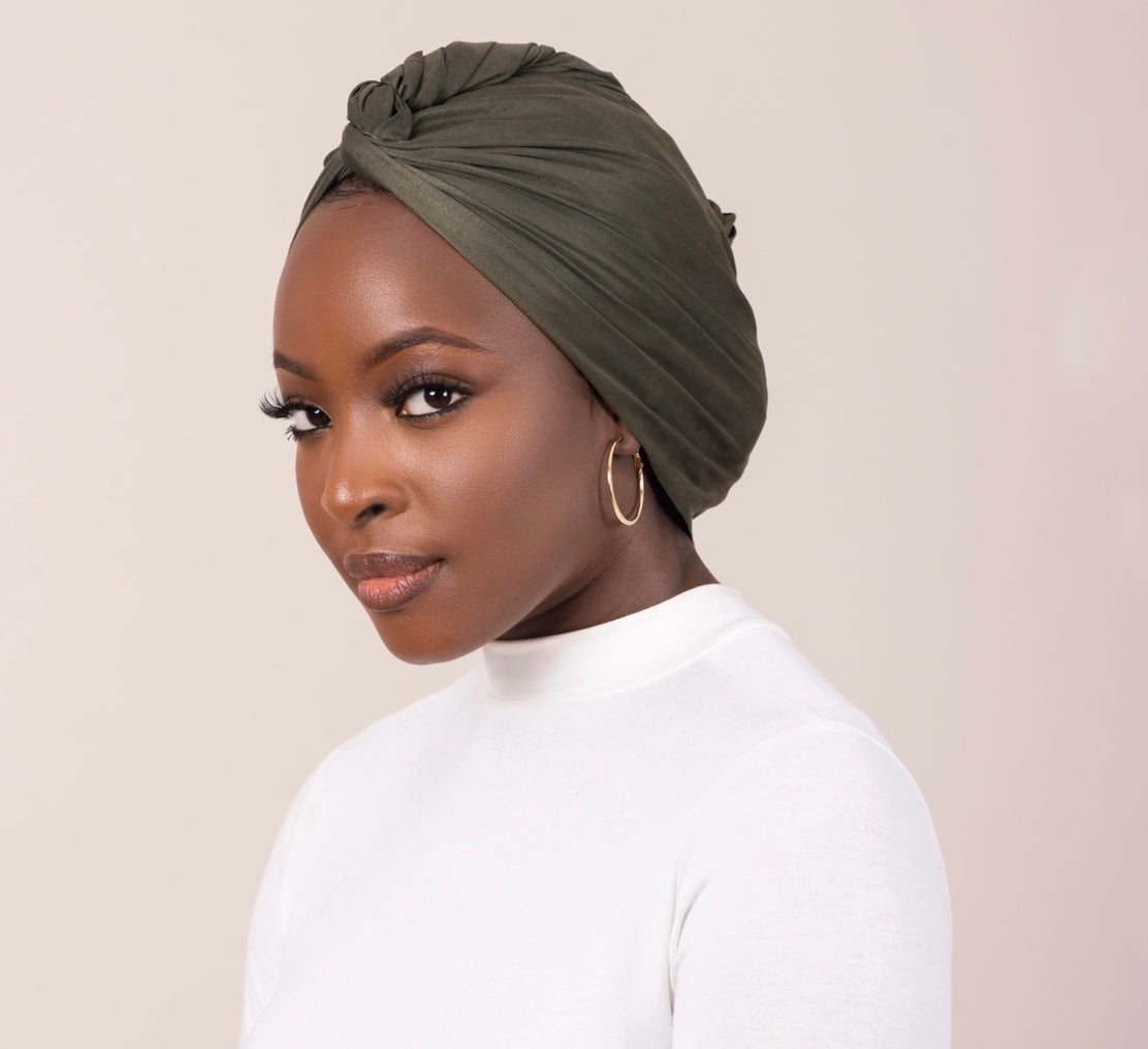 ❗️Suede Effect Turban Wrap